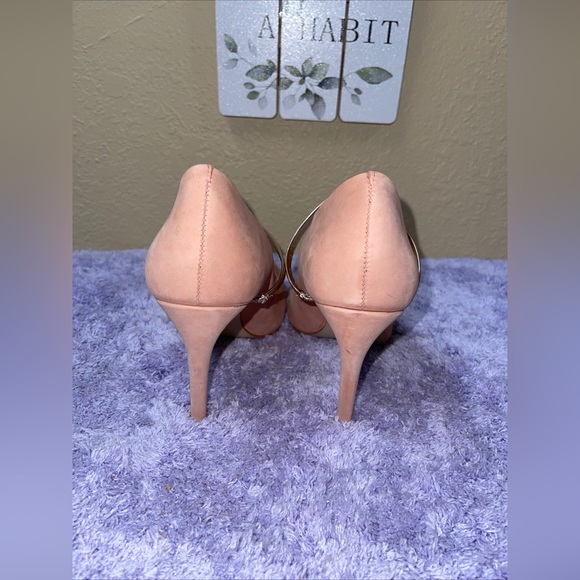 Gianni Bini Shoes Gianni Bini Anistyn Rose Pink Stiletto Pumps With Rose Gold Strap Size 8m